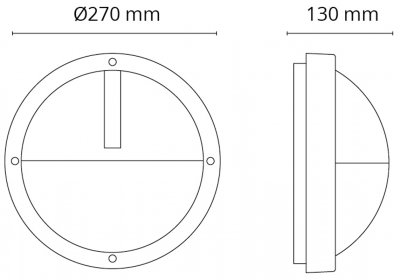 Uno 1100 440lm 3000K måttbild