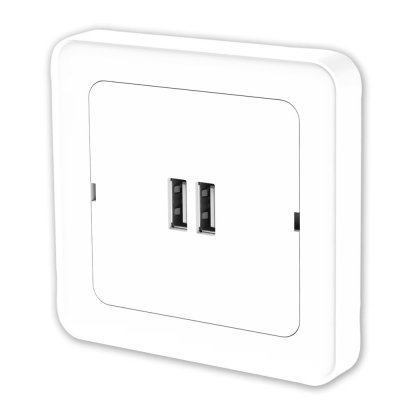 usb uttag 2xa 3,4a 5v desigx vit 7053531583187