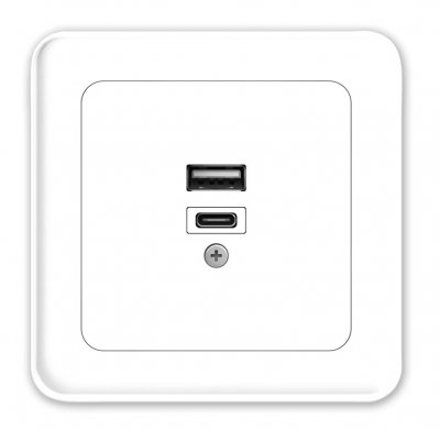 usb uttag a+c 18w desigx vit 7053531583026