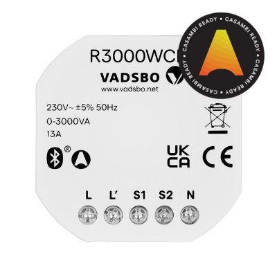 Vadsbo Blåtandsrelä R3000WCM V-42B0106-001Y 7350030770026 casambi