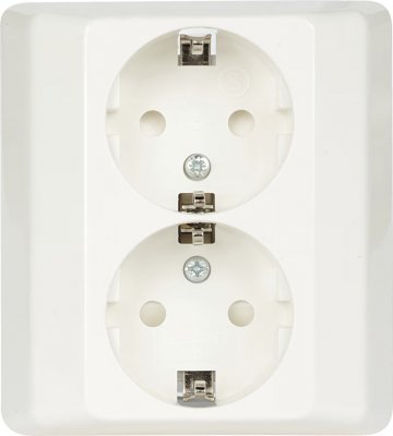 vägguttag alba 2-vägs jordat infällt