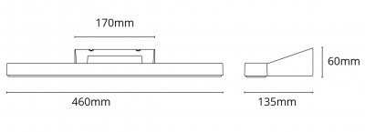 View 16w sg armaturen måttskiss