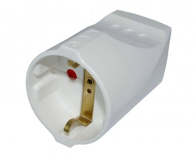 vitt skarvuttag för inomhusbruk 16a