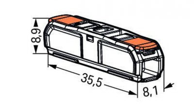 Wago 221-2411 4055144049404 måttskiss i millimeter