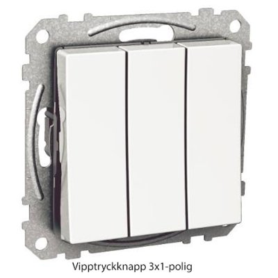 WDE002113 1820136 Exxact vipptryckknapp 3x1-pol med fjäder återfjädrande