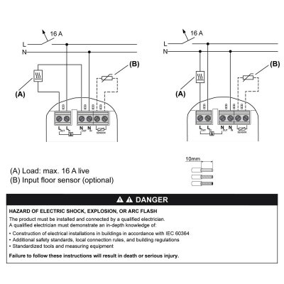 wiring diagram elko one termostat renvit matter