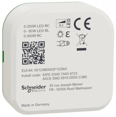 wiser zigbee dimmerpuck med nolla CCT5010-0003 schneider